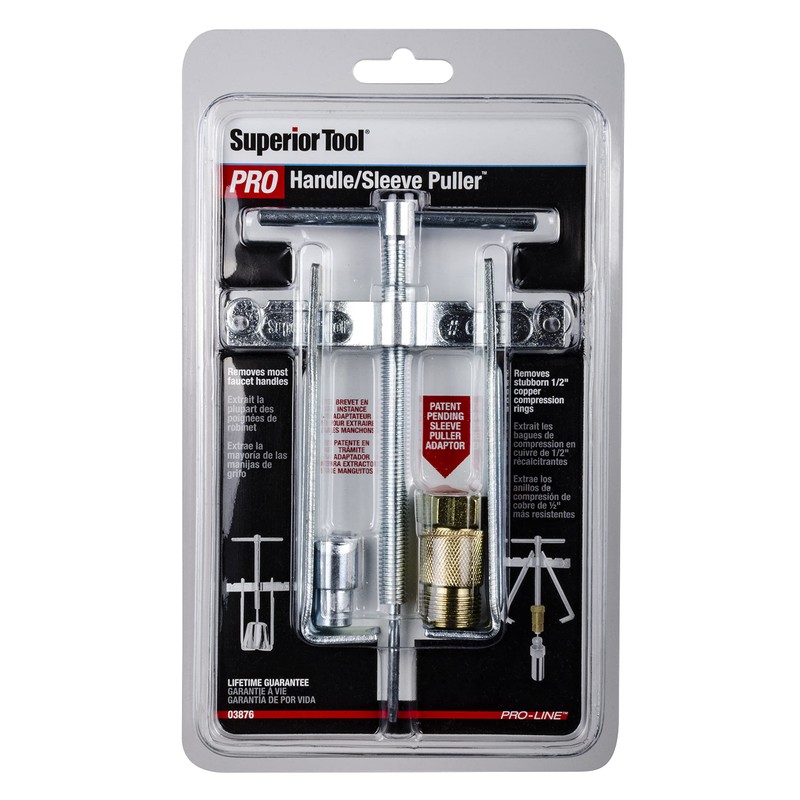 Superior Tool 03876 Pro Handle & Sleeve Puller, Gray
