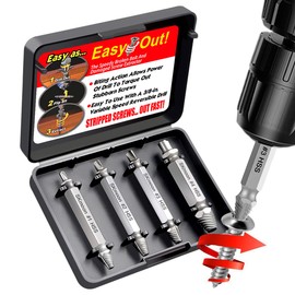 SKmoon Damaged Screw Remover and Extractor Set , Made From H.S.S. 4341#, the Hardness Is 62-63hrc ( Set of 4 )