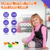 100 Math Linking Cubes, Math Cubes with 320 Reusable Stickers