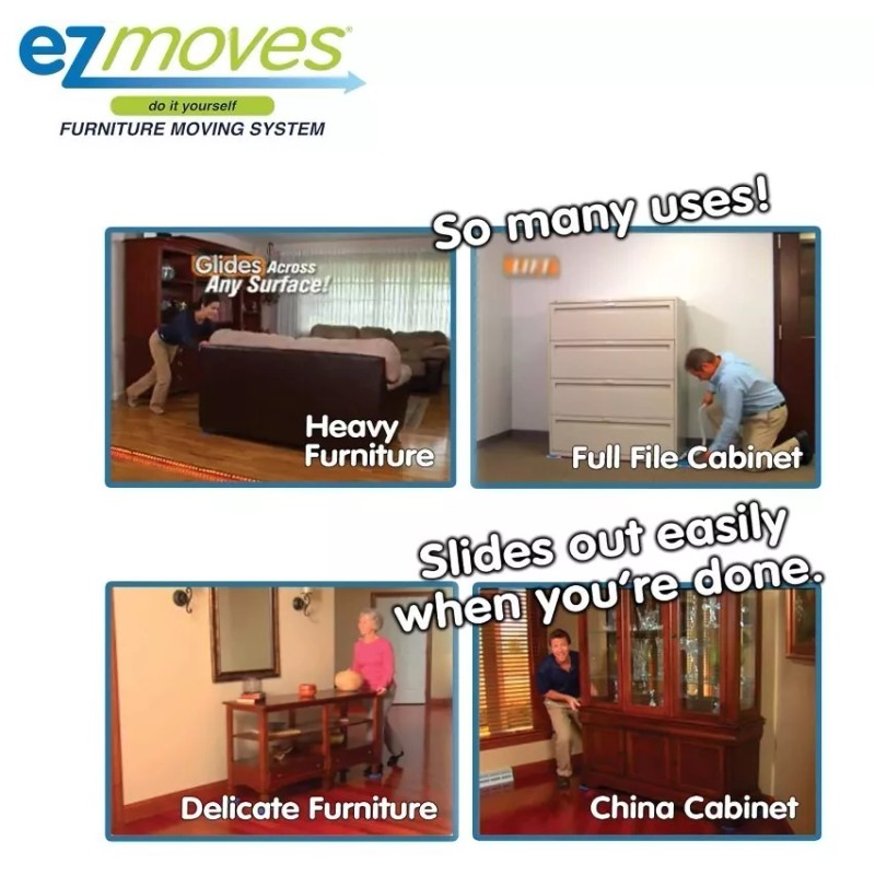 EZ Moves Furniture Moving System w/ 8 slides & Lifter