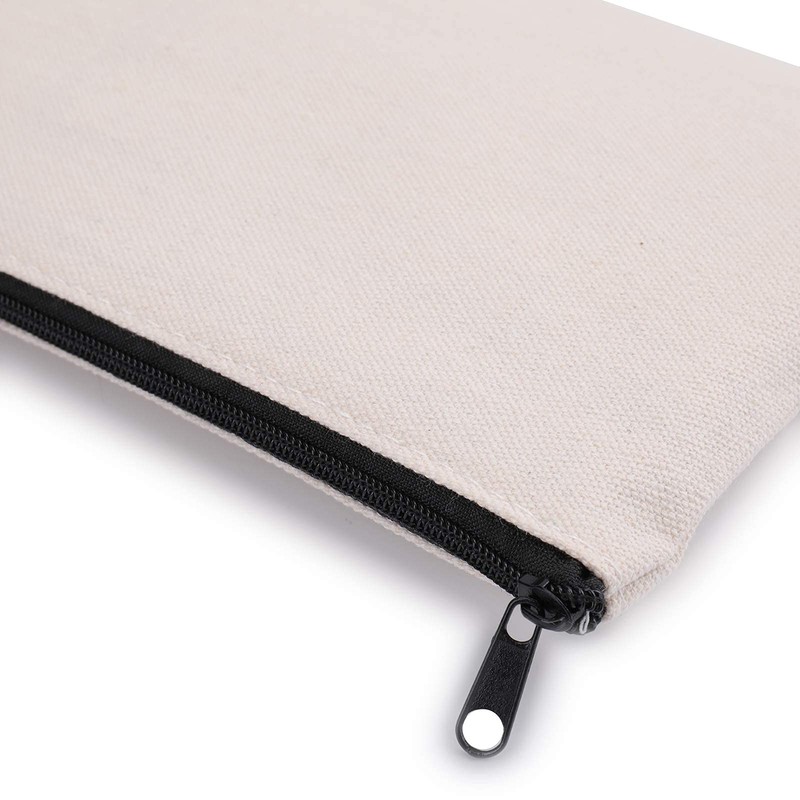 Yarlung 32 Pack Canvas Zipper Pouch, 8x5 Inches Blank DIY