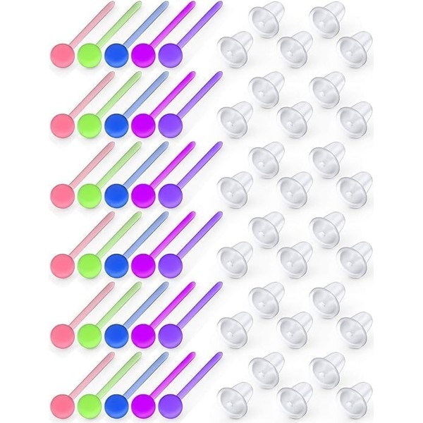 JIMCOM 600pcs Earring Backs: Soft Plastic Rubber Replacement Earring Backs,
