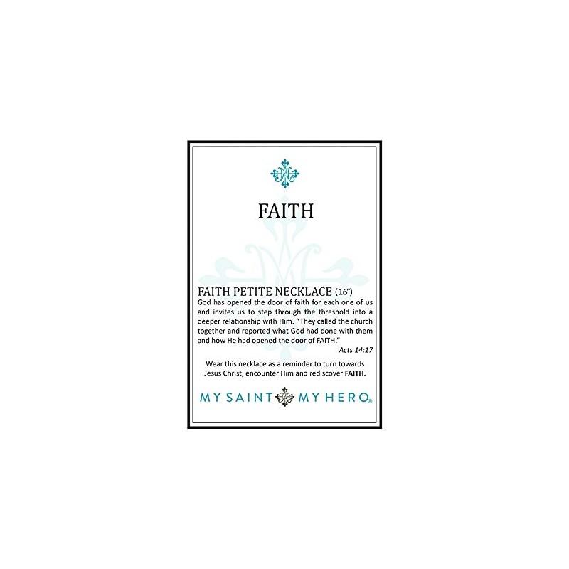My Saint My Hero Faith Petite Necklace, Chapado en oro,