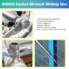 WEDO Stainless Steel Scaffold Podger Ratchet Wrench,Double Side 12 Point