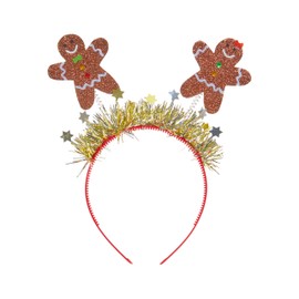 Premier Decorations Glitter Christmas Gingerbread Man Headband Head Boppers Xmas Hat Novelty Festive Accessory Dress Up
