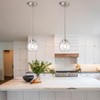 WYNEYET 3 Pack Globe Pendant Light, Brushed Nickel Hanging Ceiling