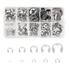 E Circlips, 200pcs Stainless Steel E Clips Assortment, 10 Sizes