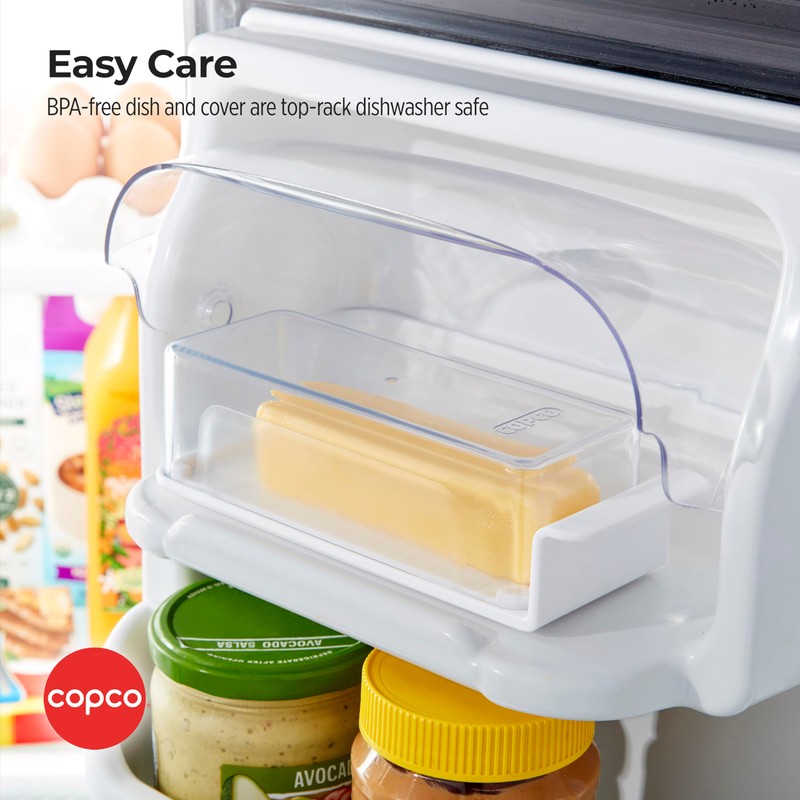 Copco Butter Dish with Clear Lid and Measurment Guide, 7.2
