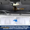 EcoNour X Large Black Silver Truck Sun Shade For Windshield