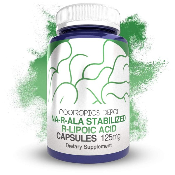 NA-R-ALA Stabilized R-Lipoic Acid 125mg Capsules (60 Count) | Supports Mitochondrial Activity | Promotes a Healthy Metabolism