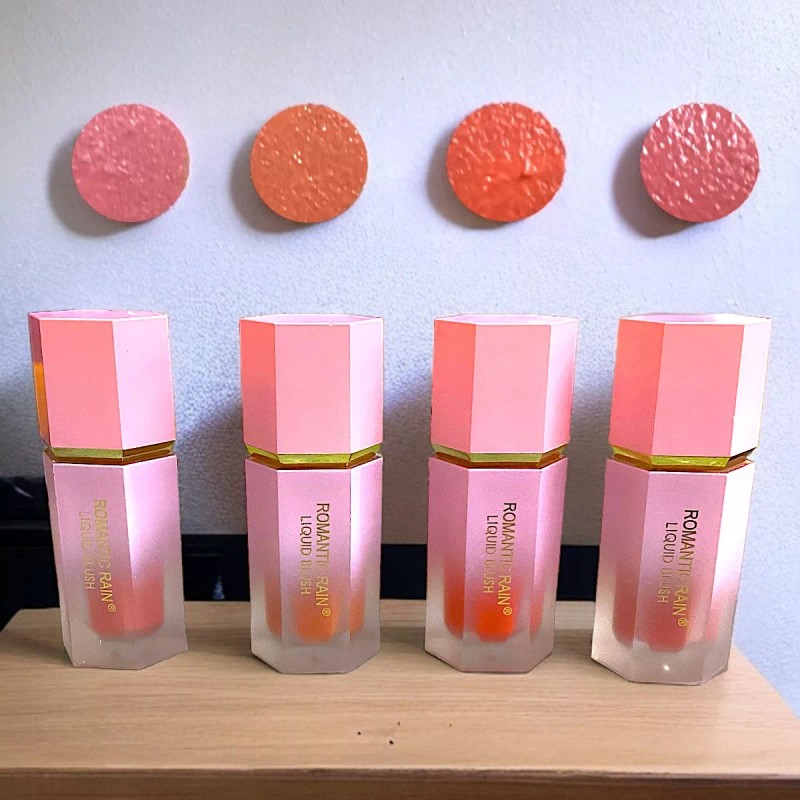 Rubor Colorete Liquido Blush Larga Duracion 4 Piezas