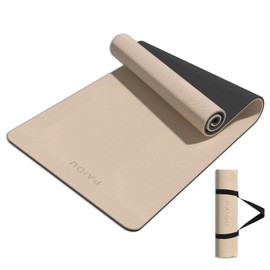 PAIDU Yoga Mat 8mm Super Thick TPE Fitness Exercise Mat, Non-Slip, Odorless and Tear Resistant, Unisex, With Strap, Suitable for Yoga, Pilates, Meditation, Home Floor Exercise