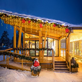 Icicle Christmas Lights Outdoor, 132ft 1280 LED Icicle Lights for Outside, Plug in Twinkle Lights Indoor with 8 Modes Timer Waterproof for House Holiday Decor Wedding Christmas Decorations, Warm White