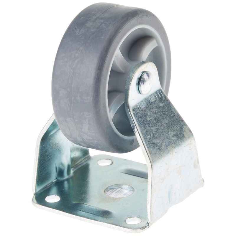 Metafranc fixed castor plate - TPR wheel - soft tread