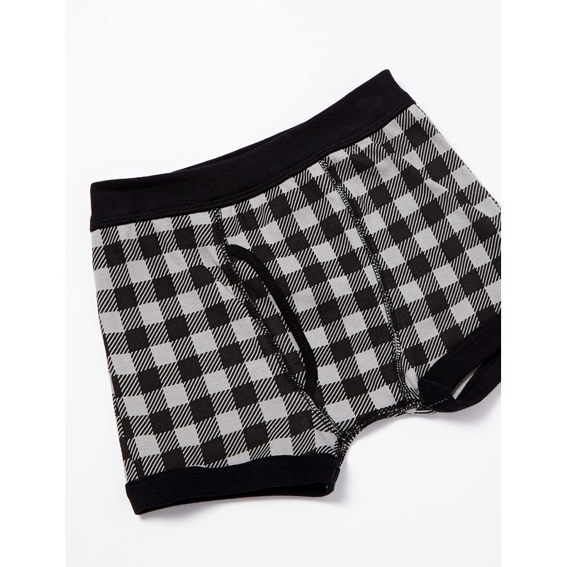 GALOW Boys Plaid Boxer Shorts, 3-Piece Set, 120-170 % Cotton,