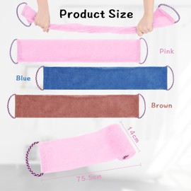 3 PCS Exfoliating Net African Sponges, Exfoliating Bathing Body, Shower Body Back Scrubber, Shower Body Cleaning for Men Women (Pink, Coffee, Blue)