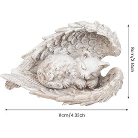 ZHjuju Memorial Stone for Pets, Garden Decoration for Outdoor Memorial Cat Angel Pet Memorial Decoration Memorial Animal Garden Statue for Patio Balcony Garden Memorial Statue