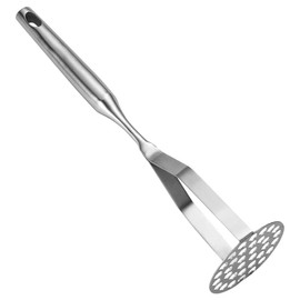 Furtony Stainless Steel Potato Masher Potato Press Manual Potato Masher Stainless Steel Masher,Silver,30x8cm
