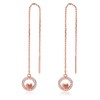 Sterling Silver Drop Earrings for Women Rose Gold Chain Earrings
