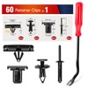 Nilight 60PCS Fender Flare Rocker Moulding Clip Assortment 68039280-AA, 55156429-AA,