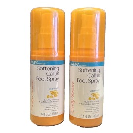 Sally Hansen Softening Callus Foot Spray Vitamin E, 3.4 fl oz  (Pack of 2) NWOB