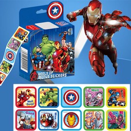 Kids Sticker Roll - Adhesive Label Stickers for Laptop, Water Bottle, Phone