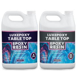 Luxepoxy Resin Kit – 2 Gallon Premium Epoxy Resin and Hardener - Clear High Gloss, Easy Pour 1:1 Formula for Countertops, Art, Craft, and Self-Leveling Coatings - Made in USA