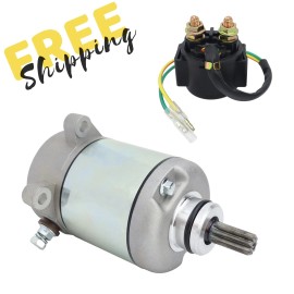 SOARIDER Starter Motor & Solenoid Relay for Honda TRX250 Fourtrax Recon 1997-2001 18336