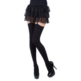 Romartex Opaque Stockings 40 Denier Plain Top, 24Fashionable Colours,Sizes S-XL (Large, Black)