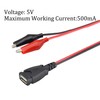 HCFeng USB to Alligator Clip Adapter Cable Alligator Clip Jumper