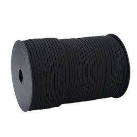 Vgeby 100M Multifunction Paracord Roll Braided Line 9 Strand Parachute Line Polypropylene and Polyester, black