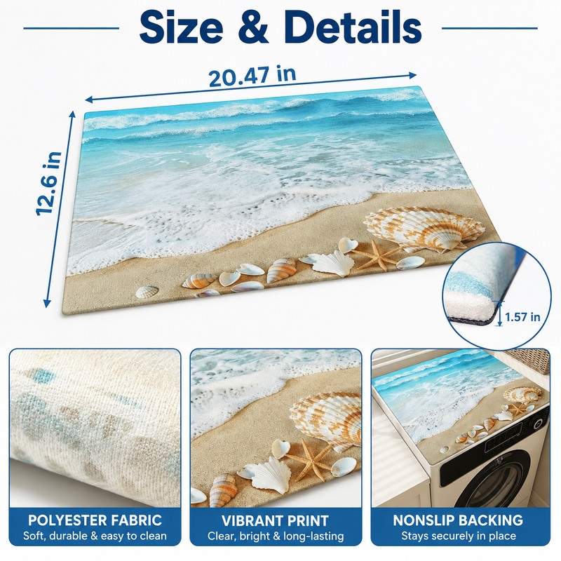 Washer and Dryer Top Mat for Laundry Room - Starfish