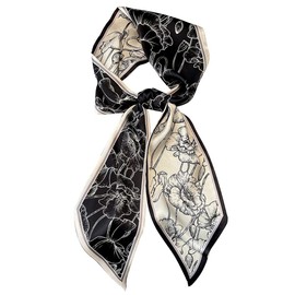 POSGRS Fashion Literary Floral Bag Handbag Ribbon Scarf Package Band Hair Head