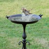 MNRYLKB Dia 18" W*28" H Large Metal Bird Bath with