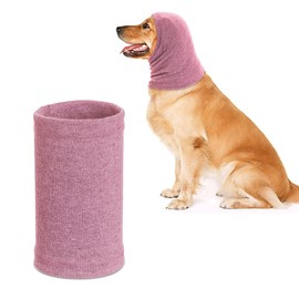 Quiet Ears for Dogs, Rbenxia 1 Piece Dog Ear Cover Hoodies Dog Ear Muffs Headband Noise Ear Protection Warm Winter Ear Scarf (Pink, Small)