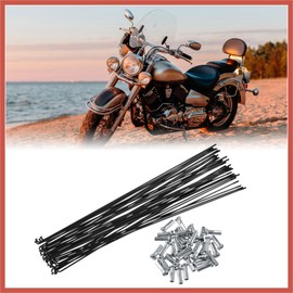 ACROPIX 40 Pcs Bicycle Steel Spokes 14G Bike Spoke 275mm Length with Nipples for Most Bicycle Car Parts