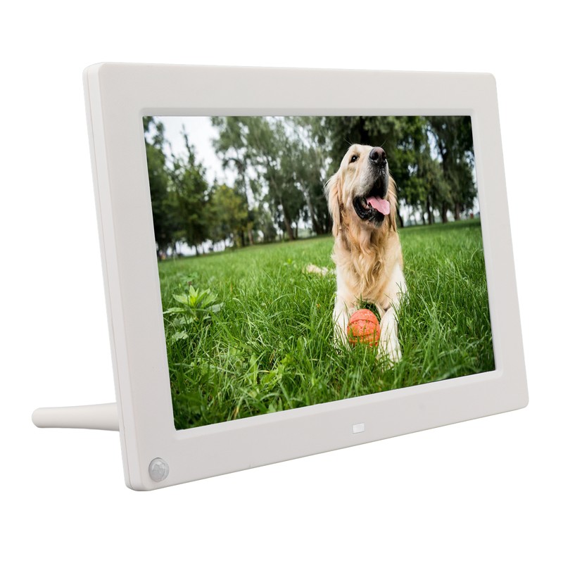 10in Digital Photo Frame White Human Body Induction HD Electronic