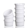 8 Oz Ceramic Ramekins Set of 8, Porcelain Creme Brulee