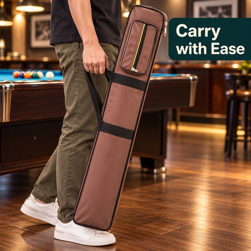 3x4 Soft Pool Cue Case for 1/2 Snooker Cues, Oxford