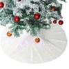 Christmas Tree Skirt 50" Round Sparkly Iridescent Sequin Fall Large