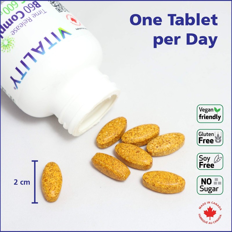 VITALITY Time Release Vitamin B Complex + C 600 mg