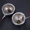 OUMURS Chrome 4.5" Spot Passing Fog Lights Lamps Housing Bucket