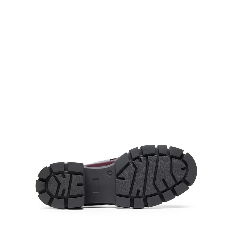 DREAM PAIRS Mocasines con Plataforma para Mujer,Size 24.0 cm,Burdeos-Pat,SDLS2321W