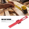 8in Woodworking Marking Ruler Multifunctional Aluminum Alloy Portable Woodworking Scribing