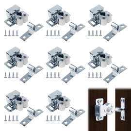 Girihe 8 PCS Cupboard Catch, Roller Catchh with Screw Cupboard Catches and Latches Double Roller Catch for Closet Kitchen Cabinet Latch and Catche with Screws