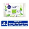 Toallitas Desmaquillantes Nivea Naturally Good 25 Piezas