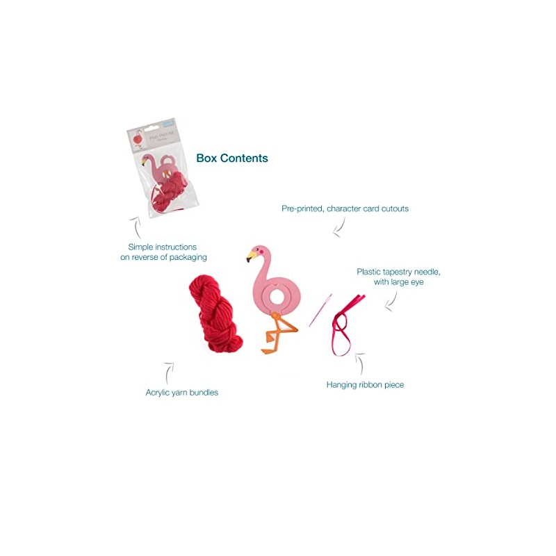 Trimits Pom Pom Decoration Kits, 5.5 x 13cm, Flamingo