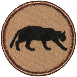 Patchtown Black Panther Patrol Patch - 2" Round Embroidered Patch (008C) - Sew-on
