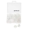 Shapenty 30PCS Butterfly Clutch PVC Rubber Pin Backs Keepers Replacement Uniform Badge Comfort Fit Tie Tack Lapel Pin Backing Holder Clasp (Clear)