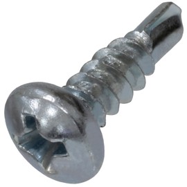 AERZETIX - C44711 - Set of 100 self-drilling self-drilling self-tapping screws - with cylindrical lens head - diameter 3.9 x 13 mm - DIN 7504 N - made of galvanised steel - with footprint PH cross